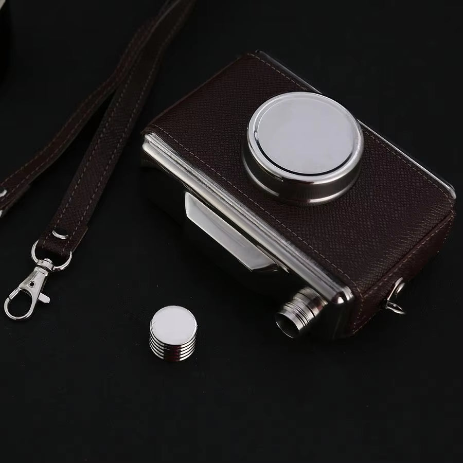 11 Oz Stainless Steel Hip Flask with Straps Hidden Flask for Liquor Disguised Alcohol Container Bottle Outdoor